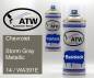 Preview: Chevrolet, Storm Gray Metallic, 14 / WA391E: 400ml Sprühdose + 400ml Klarlack - Set, von ATW Autoteile West.